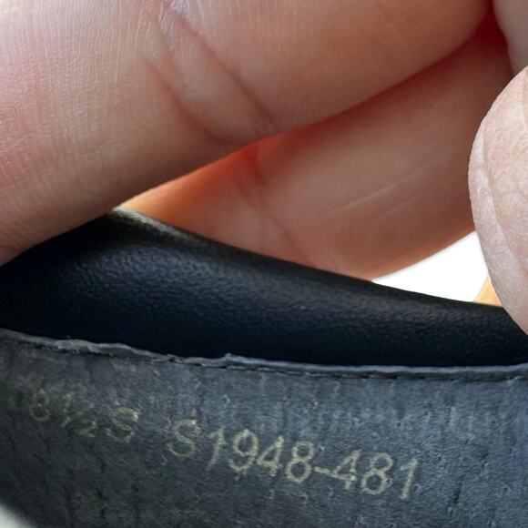 SoftWalk Black Leather Mary Jane Shoes 8.5 Narrow Comfort Work Flat - Picture 6 of 6